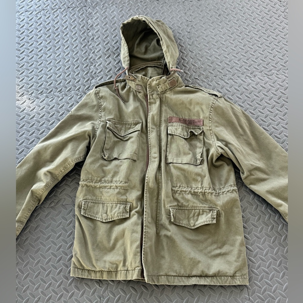 Men's Aeropostale Olive Green Hooded Jacket